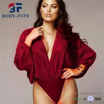 V Neck Ladies Bodysuit